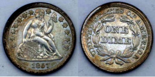 1857-Seated-Liberty-Dime
